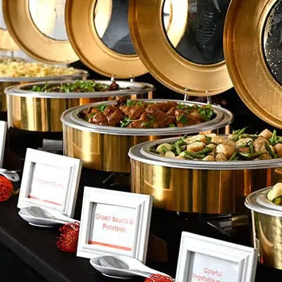Outdoor Wedding Catering Setup
